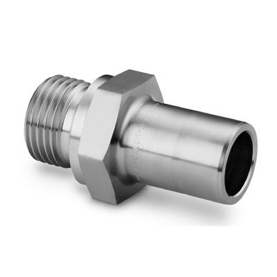 Adaptador Macho para Tubo em Aço Carbono, Extremidades: Adaptador para Tubo de 1/4" OD (DE) X Rosca BSP Macho Paralela (RS) de 1/4" (vide MS-01-140)
