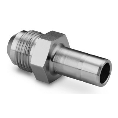 Adaptador Macho para Tubo em Aço Carbono, Extremidades: Adaptador para Tubo de 1/2" OD (DE) X Rosca AN (JIC) Macho de 1/2" (vide MS-01-140)