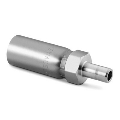 Conexão em Aço Carbono para Mangueira Termoplástica, Extremidades: Conexão para Mangueira Termoplástica de 1/4" X Adaptador para Tubo de 1/4? (vide MS-01-167)