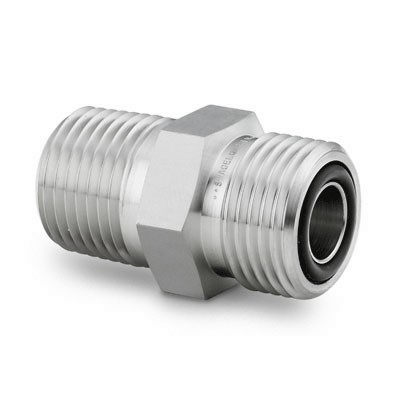 316 SS VCO O-Ring Face Seal Fitting, Male Connector, 1/4 in. VCO Fitting x 1 1/16-12 Male SAE/MS Straight Thread