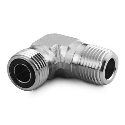 316 SS VCO O-Ring Face Seal Fitting, Male NPT Elbow, 3/4 in. VCO Fitting x 3/4 in. MNPT