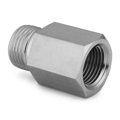 Corpo de Conexão VCO com Vedação Facial através de O-Ring, em Aço Inoxidável, Extremidades: VCO de 3/4? X Rosca NPT Femea de 3/4? (vide MS-01-28)