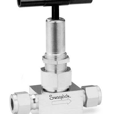 Válvula com Vedação por Fole em Aço Inoxidável Série B, Ponta da Haste em PCTFE, Extremidades: Conexão Swagelok (Dupla Anilha) para Tubo de 12 mm, Limpeza SC-11 (vide MS-01-22)