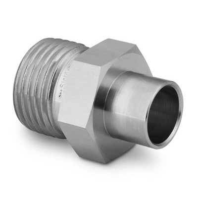 Corpo de Conexão VCO com Vedação Facial através de O-Ring, em Aço Inoxidável, Extremidades: VCO de 1? X Solda Tipo Encaixe para Tubo (TSW) de 1? (vide MS-01-28)