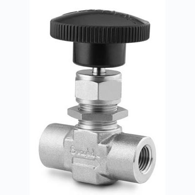 SS Integral Bonnet Needle Valve, 1.80 Cv, 1/2 in. FNPT, Regulating Stem, PEEK Packing, Sour Gas Service