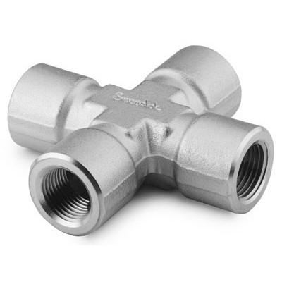Cruzeta União em Aço Inoxidável, Extremidades: Rosca NPT Femea de 1/8" (vide MS-01-147)