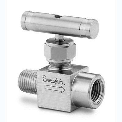 Válvula Agulha de Castelo Integral Série 20 em Aço Inoxidável 316 Conforme Norma ASTM A479, Haste com Obturador em Vê em Aço Inoxidável 316 Conforme Norma ASTM A276, Pressão de Trabalho de 6000 psig (413 bar), Temperatura de Trabalho de -53 a 232 °C