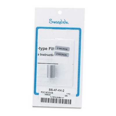 Kit de Elemento Filtrante em Aço Inoxidável 316 para Filtro em Linha Série 2F com Poros de 2 Micra, Limpeza e Embalagem SC-10 da Swagelok.