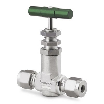 Válvula Agulha em Aço Inoxidável Série JN, Castelo Roscado, Extremidades: Conexão Swagelok (Dupla Anilha) para Tubo de 1/8? OD (DE) (vide MS-01-85)