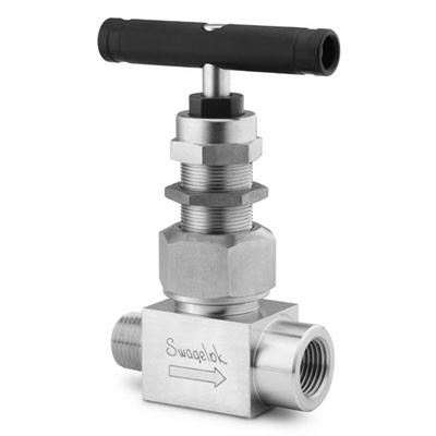 Válvula Agulha Reta para Serviço Pesado com Castelo Tipo União Série HN, em Aço Inoxidável 316 Conforme Norma ASTM A479, Haste Reguladora não Rotativa em Aço Inoxidável 316 Conforme ASTM A276, Pressão de Trabalho de 10.000 psig (689 bar), Temperatura