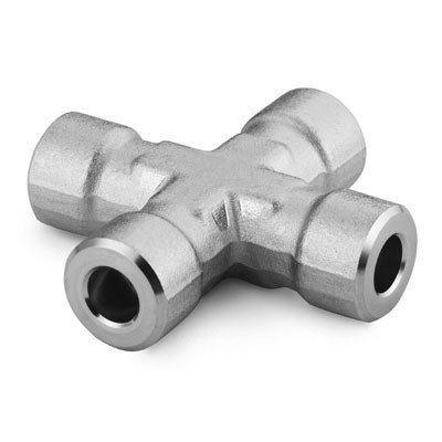 Cruzeta União em Aço Inoxidável, Extremidades: Solda Tipo Encaixe para Tubing (TSW) de 1/4" (vide MS-01-149)