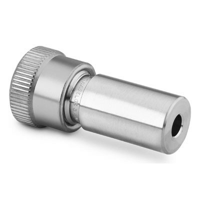 Conexão em Aço Inoxidável Ultra-Torr para Vácuo com Furo Passante (para Termopar, Tubos de Imersão e Tes Trocadores de Calor), Extremidades: Conexão Ultra-Torr para Vácuo de 1/4? X Adaptador para Tubo de 1/2? OD (DE) (vide MS-01-32)