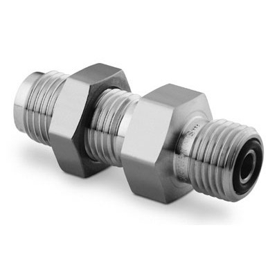 União para Conexão VCO com Vedação Facial através de O-Ring, em Aço Inoxidável para Painel, Extremidades: VCO de 1/4? (vide MS-01-28)