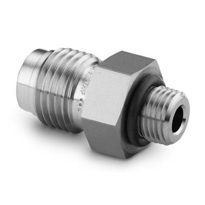 316 SS VCR Face Seal Fitting, Male Connector Body, 1/4 in. VCR x 1/8 in. MNPT with O-Ring