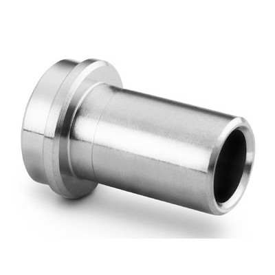 Conexão VCR curta em aço inox: VCR de 1/4" x 1/4" TSW, 0.50" de comprimento