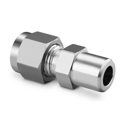 União para Solda com Furo Passante em Aço Inoxidável 316 Conforme ASTM A276, Extremidades: Conexão Swagelok (Dupla Anilha) para Tubos de 1/4" OD (DE) x Conexão Femea para Solda de Encaixe em Tubo Rígido (TSW) 1/4" DN, Limpeza e Embalagem SC-10 da Swa