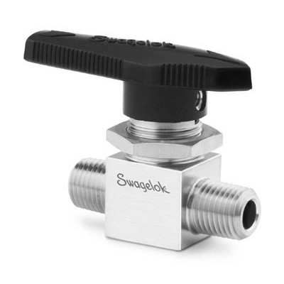 Válvula de Esfera Monobloco 2 vias Série 40G em Aço inoxidável 316 Conforme Norma A276 e A479, Pressão de Trabalho de 3000 psig (206 bar), Temperatura de Trabalho -53 a 148°C com Vedações em PTFE Modificado, Coeficiente de Vazão de 1.2, Diâmetro do O