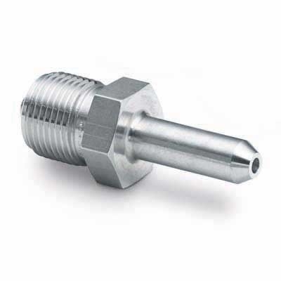 316 SS High-Pressure Tube Fitting, 9/16-18 Uniform Thread Size x 1/4 in. Coned Tube Stub