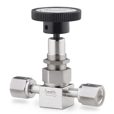 Válvula com Vedação por Fole em Aço Inoxidável Série 4BK, Ponta da Haste em PCTFE, Extremidades: Conexão VCR Femea de 1/4?, Limpeza SC-11 (vide MS-01-22)