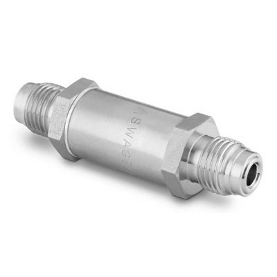 Stainless Steel In-Line Particulate Filter, 1/4 in. Swagelok VCR Metal Gasket Face Seal Fitting, 40 Micron Pore Size