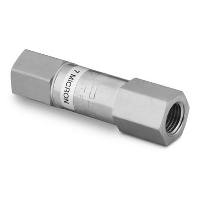 Filtro em linha em aço inox, 1/4" rosca NPT femea, com 60 micron
