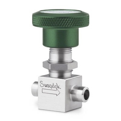Válvula com Vedação por Fole em Aço Inoxidável Série H, Castelo Soldado, Ponta da Haste em Aço Inoxidável, Extremidades: Conexão para Solda Tipo Encaixe para Tubing (TSW) de 1/4? OD (DE) OU Conexão para Solda de Topo para Tubing (TBW) de 3/8? OD (DE)
