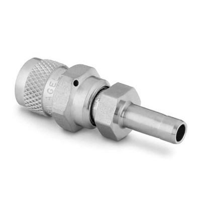 Válvula de Purga em Aço Inoxidável Série 4P, Extremidade: Adaptador para Tubo de 1/4" OD (DE) (vide MS-01-62)
