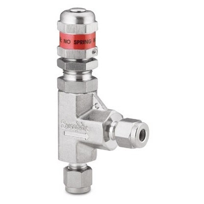 SS High-Pressure Proportional Relief Valve, 1/4 in. Swagelok Tube Fitting, SC-11 Cleaned