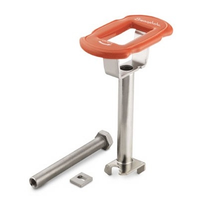 Kit de Manopla Oval de 4" em Aço Inoxidável com Luva na Cor Laranja para Válvula de Esfera Série 62 (vide MS-01-146)