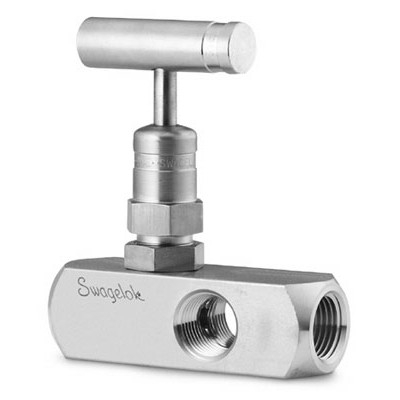 Válvula Macho de Atuação Vertical (Válvula Raiz) em Aço Inoxidável Série 5P, Extremidades: Rosca NPT Femea de 1/2?, Assento em Acetal, Porta para Instrumento (vide MS-01-49)