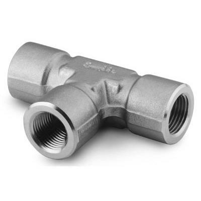 316 Stainless Steel Pipe Fitting, Tee, 3/8 in. Female ISO Tapered Thread