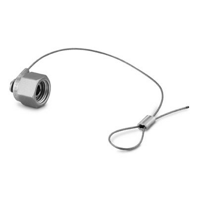 316 Stainless Steel Plug with Lanyard, for 3/8 in. Swagelok Tube Fitting