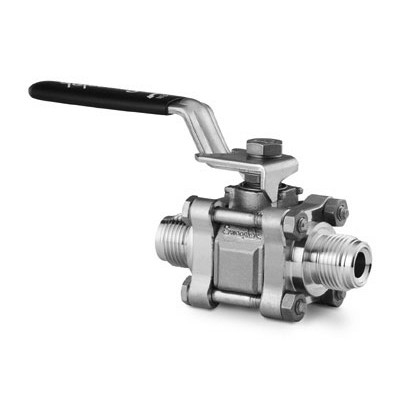 Válvula de Esfera em Aço Inoxidável Série 60, Tripartida, Assento em PTFE Reforçado, Extremidades: Conexão VCR de 1/2? (vide MS-01-146)