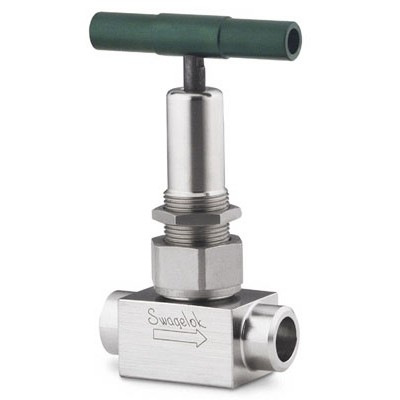 Válvula com Vedação por Fole em Aço Inoxidável Série B, Haste com Ponta Esférica Não-Rotativa, Extremidades: Conexão para Solda Tipo Encaixe para Tubing (TSW) de 3/8? OD (DE) OU para Conexão para Solda de Topo para Tubing (TBW) de 1/2? OD (DE) OU par