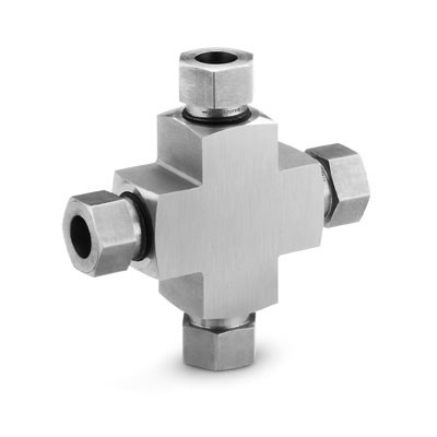 316 SS Swagelok Medium-Pressure Tube Fitting, Union Cross, 3/8 in. Tube OD