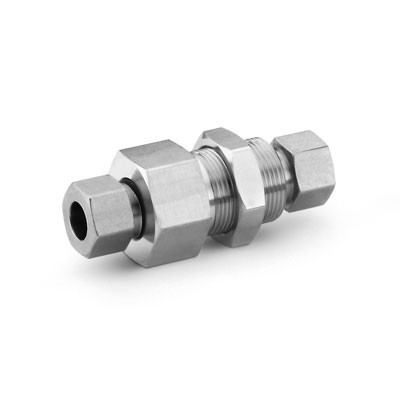 316 SS Swagelok Medium-Pressure Tube Fitting, Bulkhead Union, 3/8 in. Tube OD