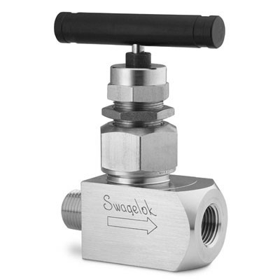 Válvula Agulha em Aço Inoxidável Série HN, Castelo Tipo União para Serviço Pesado, Cv = 0,86, Haste com Ponta Esférica Não-Rotativa, Extremidades: Rosca NPT Macho de 1/2? X Rosca NPT Femea de 1/2? (vide MS-02-168)