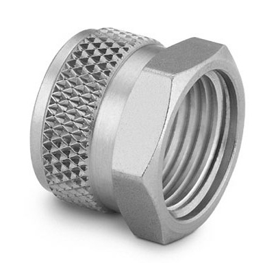 316 Stainless Steel Knurled Nut for 6 mm Swagelok Tube Fitting