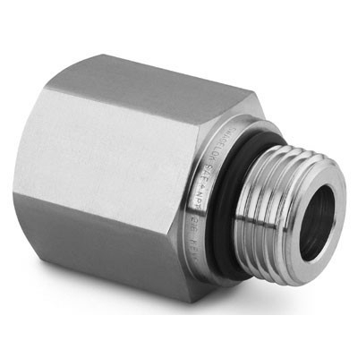 Adaptador em Aço Inoxidável 316 Conforme Norma ASTM A276. Extremidades: Rosca SAE/MS Macho Reta de 3/4-16 x Rosca NPT Fêmea de 1/2". Limpeza e Embalagem SC-10 da Swagelok.