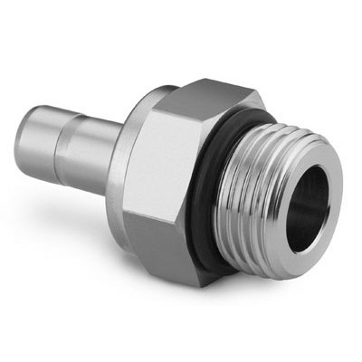 Adaptador Macho para Tubo em Aço Inoxidavel 316 Conforme Norma ASTM A276. Extremidades: Adaptador para Tubo de 1/2" OD (DE) x Rosca SAE/MS Macho de 3/4-16, Limpeza e Embalagem SC-10 da Swagelok.