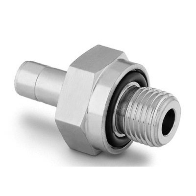 Adaptador Macho O-Seal para Tubo em Aço Inoxidavel 316 Conforme Norma ASTM A276. Extremidades: Adaptador para Tubo de 1/2" OD (DE) x Rosca SAE/MS Macho de 3/4-16, Limpeza e Embalagem SC-10 da Swagelok.