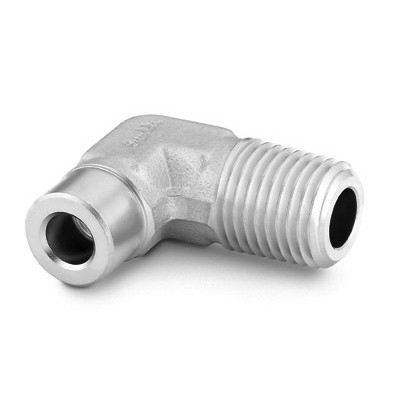 316 Stainless Steel Tube Socket Weld 90° Male Elbow, 1/2 in. Tube Socket x 1/2 in. Male NPT