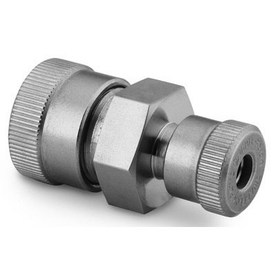 Stainless Steel Bored-Through Ultra-Torr Vacuum Fitting, Reducing Union, 1/2 x 1/4 in. Tube OD