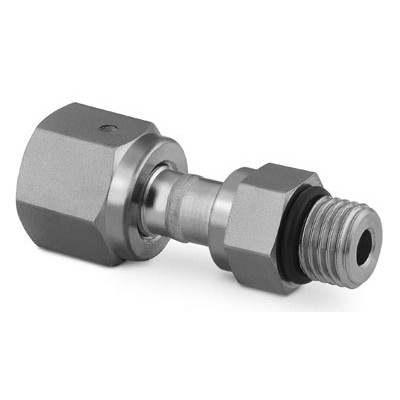 SS VCO O-Ring Face Seal Fitting, Male NPT Connector, 1/2 in. VCO Fitting x 9/16-18 Male SAE/MS Straight Thread