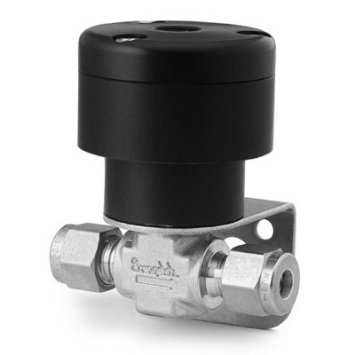 Válvula Tipo Toggle em Aço Inoxidável Série 92, Extremidades: Conexão Swagelok (Dupla Anilha) para Tubo de 6 mm OD (DE), Atuador NO (vide MS-01-54)