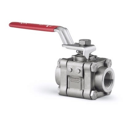 Válvula Esfera 2 Vias, Tipo ? Fire - Safe?, Serie A60T, Norma API 607, Tipo Tripartida de Passagem Plena, Sistema de Vedação Ativa Tipo Chevron, Corpo em Aço Inoxidável ASTM A479 Gr.316, Vedações da Haste em Grafoil com Auto-Compensação e fios de Aço