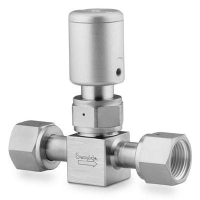 Válvula com Vedação por Fole em Aço Inoxidável 316L Série BN para Alta Pureza, Extremidades: Conexão VCR Femea de 1/2?, Atuador NC, Limpeza SC-01 (vide MS-01-94)