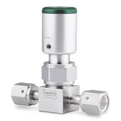 316L SS High-Purity Bellows-Sealed Valve, 1/4 in. Female VCR Fitting, NO Act, SC-01 Clean w/ Std Surface Finish (not EP)