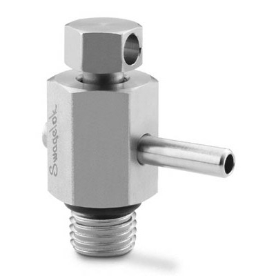 Válvula para Sangria e Purga em Aço Inoxidável Série BV, Extremidade: Rosca SAE Macho de 1/2" 3/4-16 (vide MS-01-62)