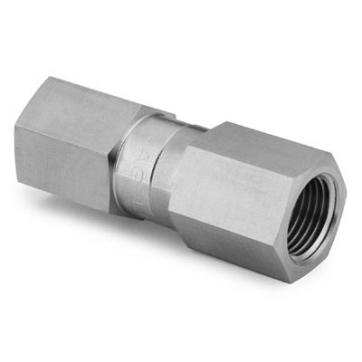 Válvula de Retenção Tipo Poppet em Aço Inoxidável Série CH, Pressões de até 5000 psig (344 bar), Pressão de Abertura Fixa em 1 psig (0,07 bar), Extremidades: Rosca BSP Femea de 1" (vide MS-01-176).